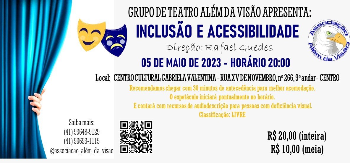 Imagem ilustrativa de: Grupo de Teatro Além da Visão apresenta: Inclusão e Acessibilidade 